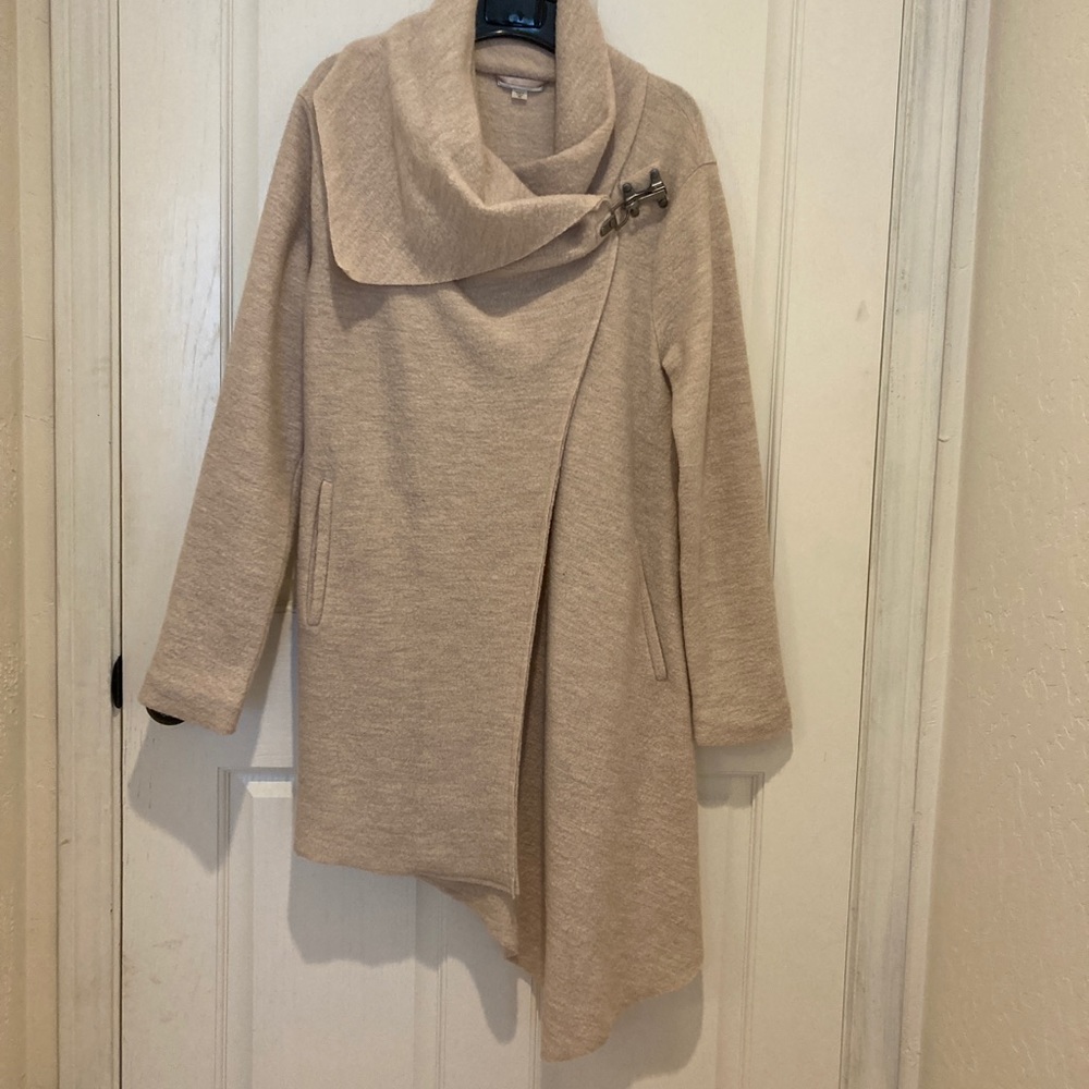Asymmetrical wool coat